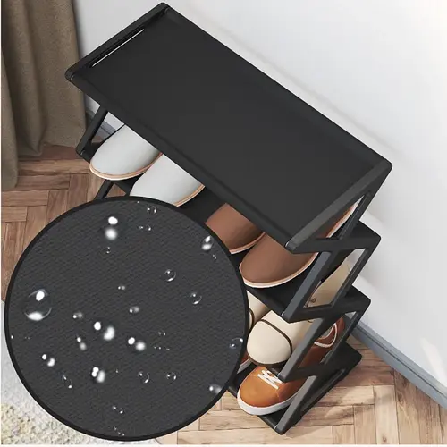 Thumbnail: 4 Tier Shoe Rack Stand Storage Self Organiser Lightweight Compact Space Saving