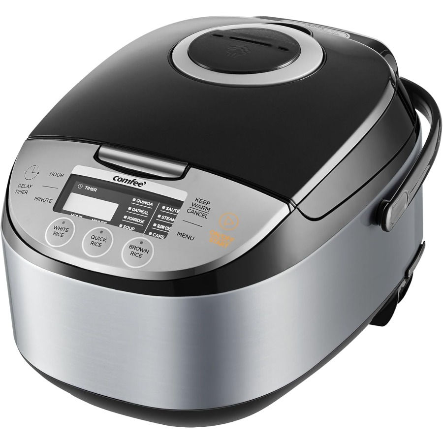 Thumbnail: Portable 6 Cups Uncooked Non-Stick Rice Cooker with Fuzzy Logic Technology 24-Ho