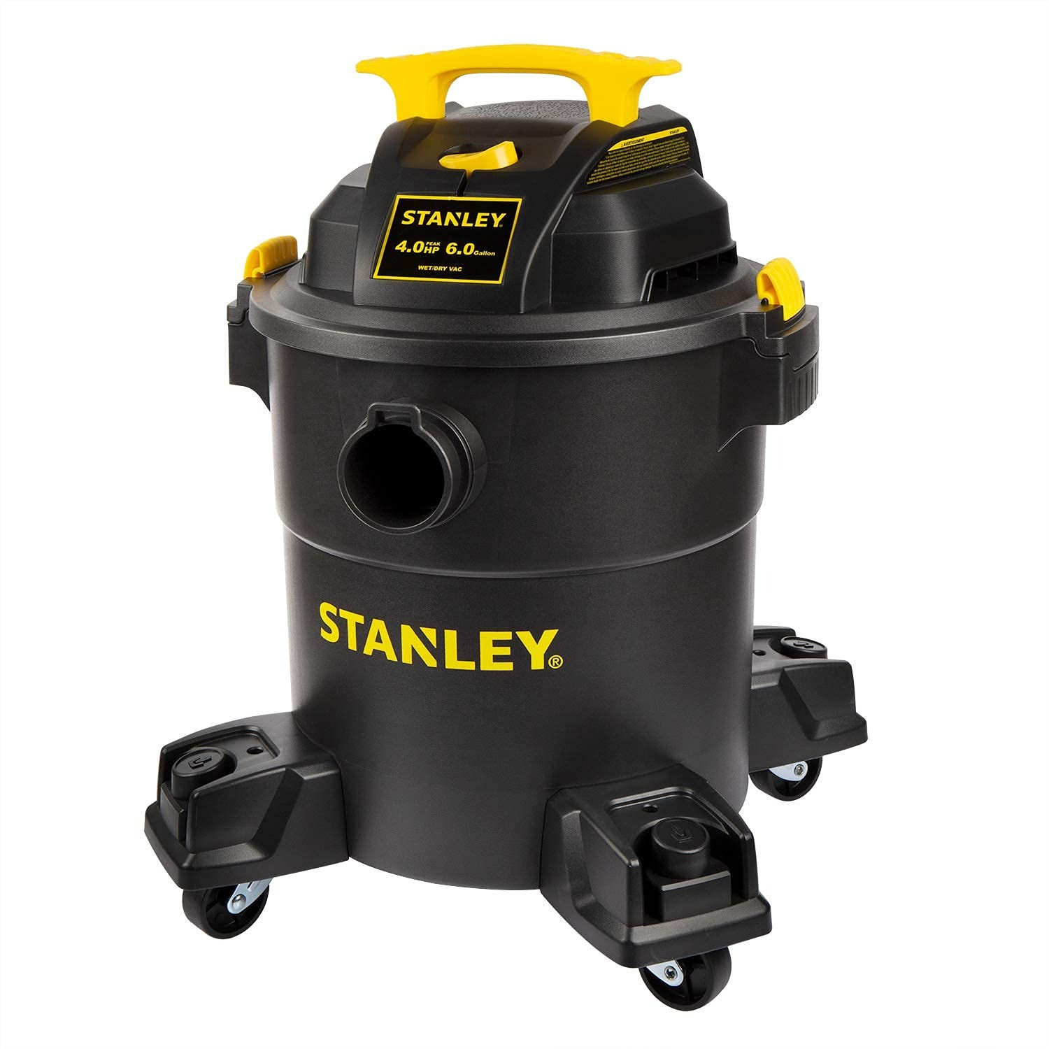 Wet/Dry Vacuum 6 Gallon 4 HP, Powerful Suction for Car Garage Workshop