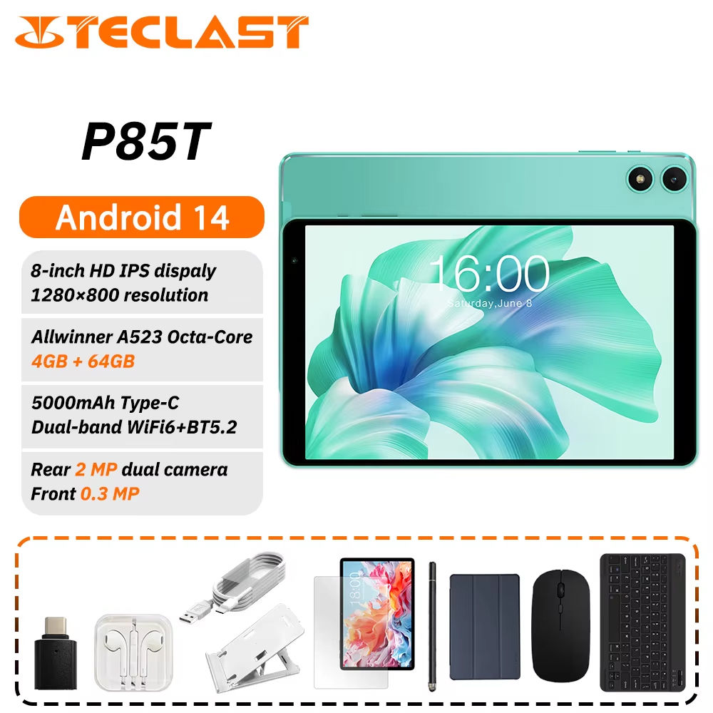 Teclast P85T Tablet A523 8-Core CPU/8inch 1280*800 HD IPS/12GB (4GB+8GB)RAM/