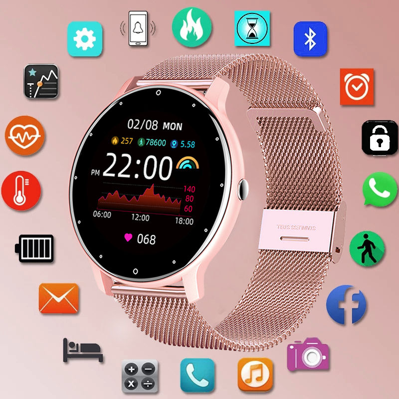 LIGE Waterproof Women Smart Band Watch Real-time Weather Forecast Men Watches Sp