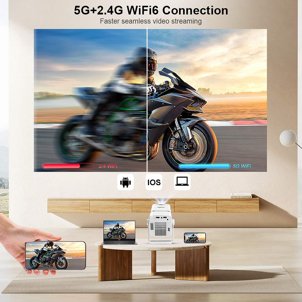 Thumbnail: ThundeaL 4K Full HD Projector FHD TD80W Android WiFi 3D Home Theater TD80 Portab