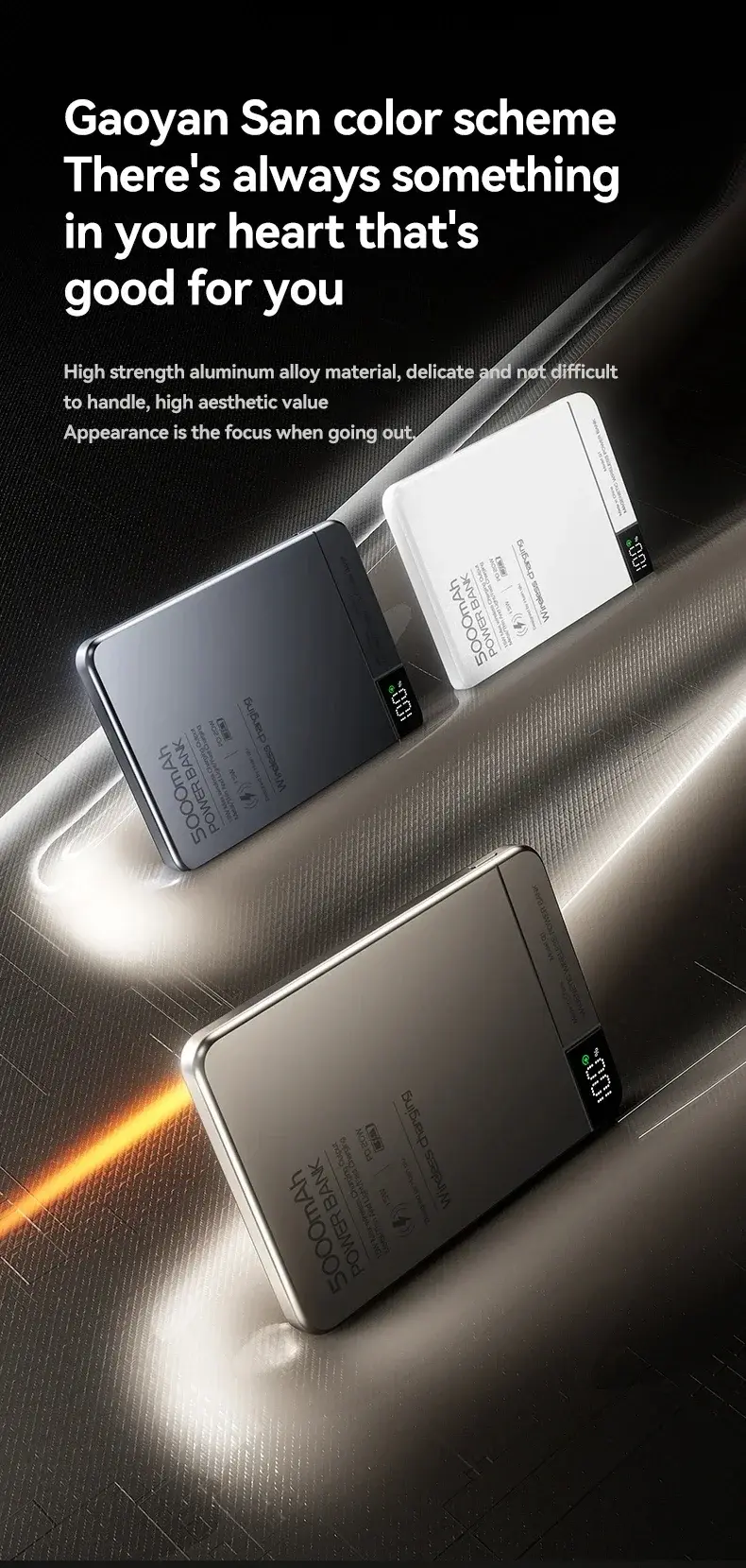 Thumbnail: 10000mAh Magnetic Power Bank Qi 2 Wireless Charger PD20W Super Fast Charging For