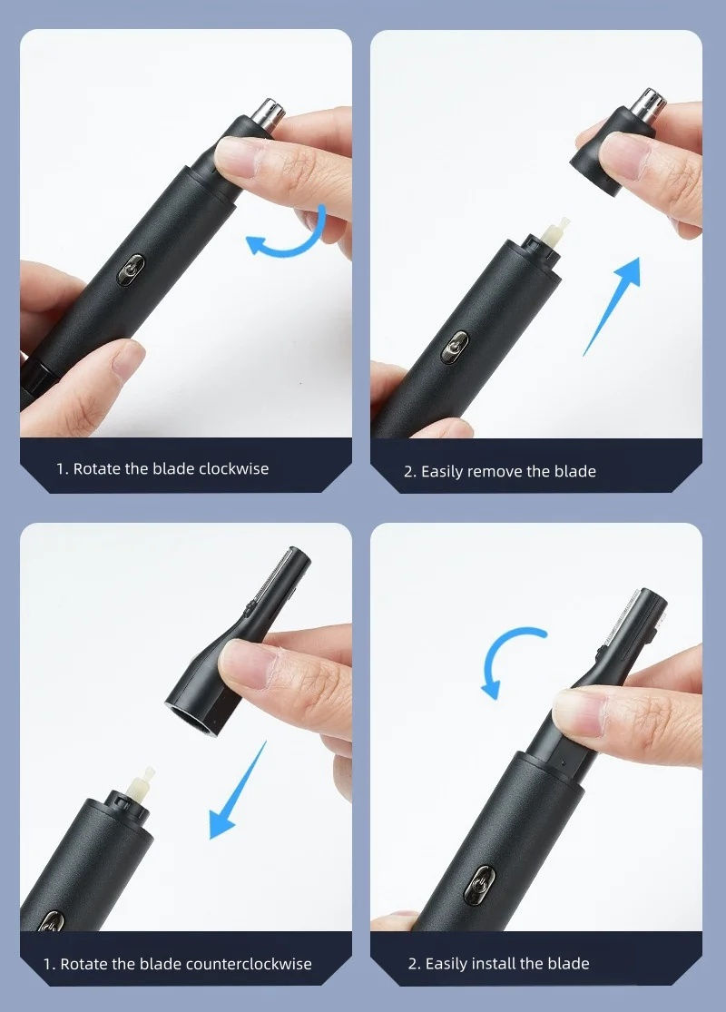 Thumbnail: XIAOMI New 3 in 1 Electric Rechargeable Nose Ear Hair Trimmer for Men Painless S