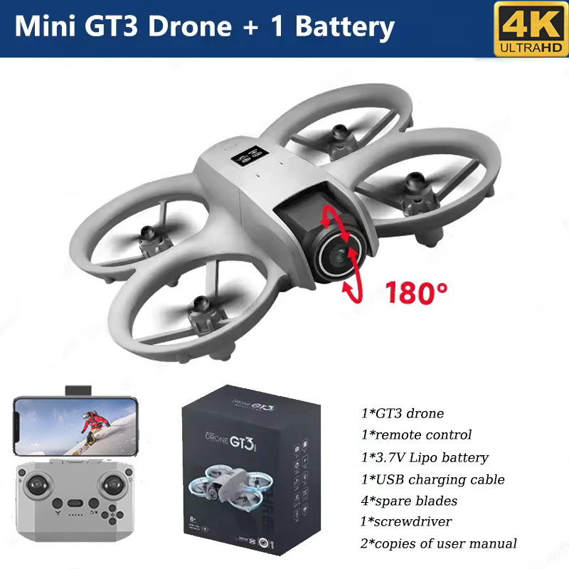 Thumbnail: 2026 NEW GT3 Mini With LED Foldable Drones GPS 8K HD Dual Camera Brushless Motor