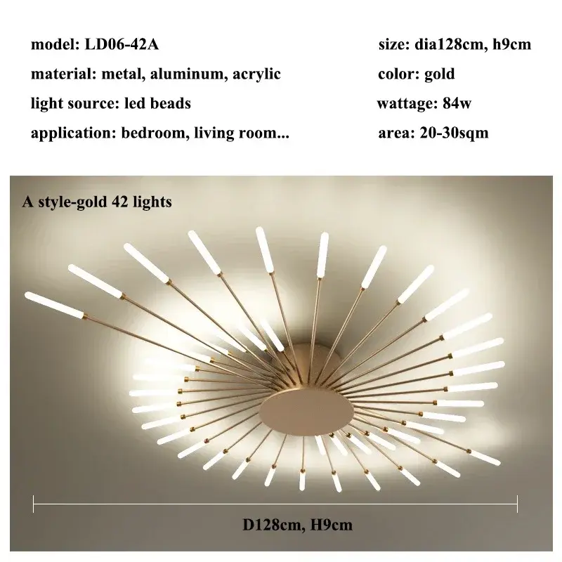 Thumbnail: Modern Firework s Led Ceiling Lamp Creativity Living Dining Room Ceiling Chandel