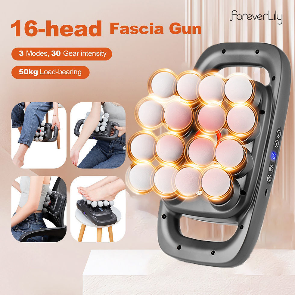 Thumbnail: 16-Head Fascia Gun High-Frequency Vibration Body Massage Gun Waist and Back  Mas