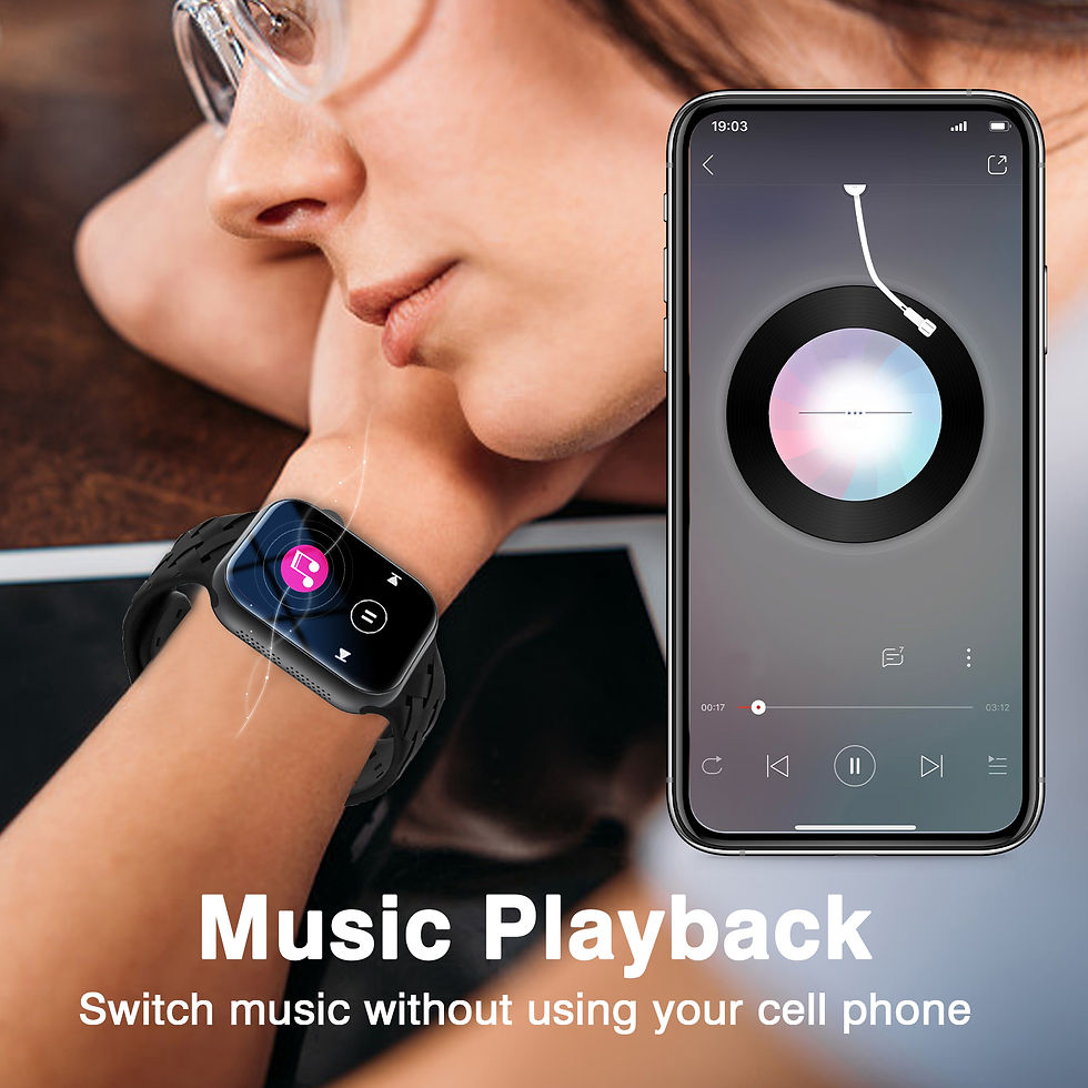 Thumbnail: New Smart Watch,More Sports Modes,Voice Assistant,Outdoor Fitness Tracker, For I