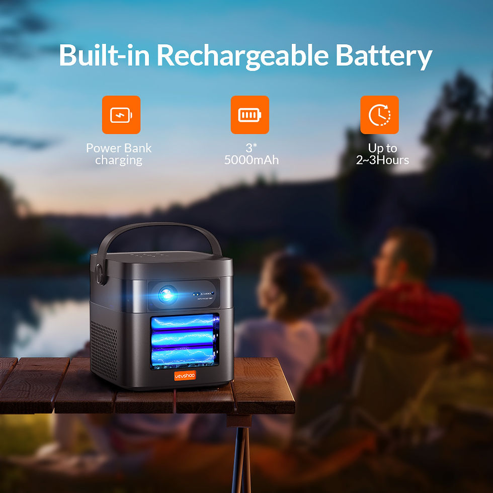 Thumbnail: VEVSHAO V50 400ANSI DLP Projector Android 9.0 TOF Focus 3D Dual-band WiFi Blueto