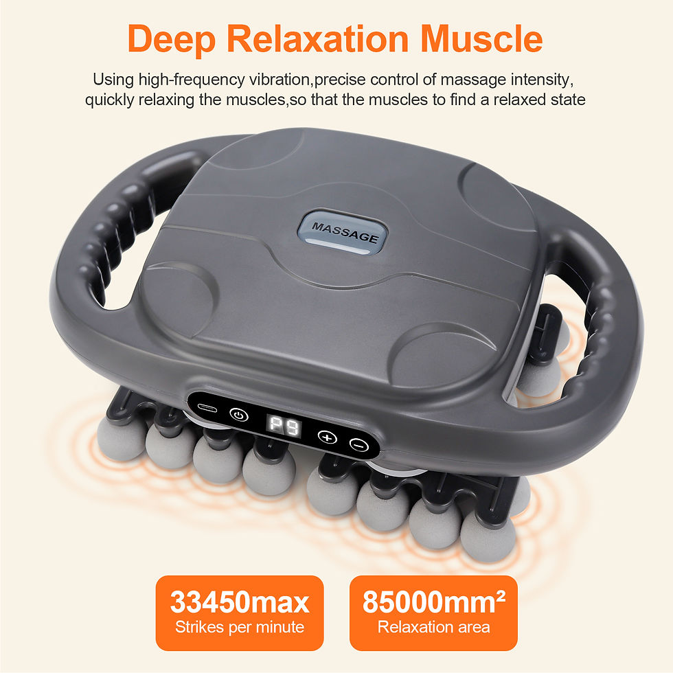 Thumbnail: 42 Heads Fascia Gun High-frequency Vibration Deep Massage Device for Shoulder Wa