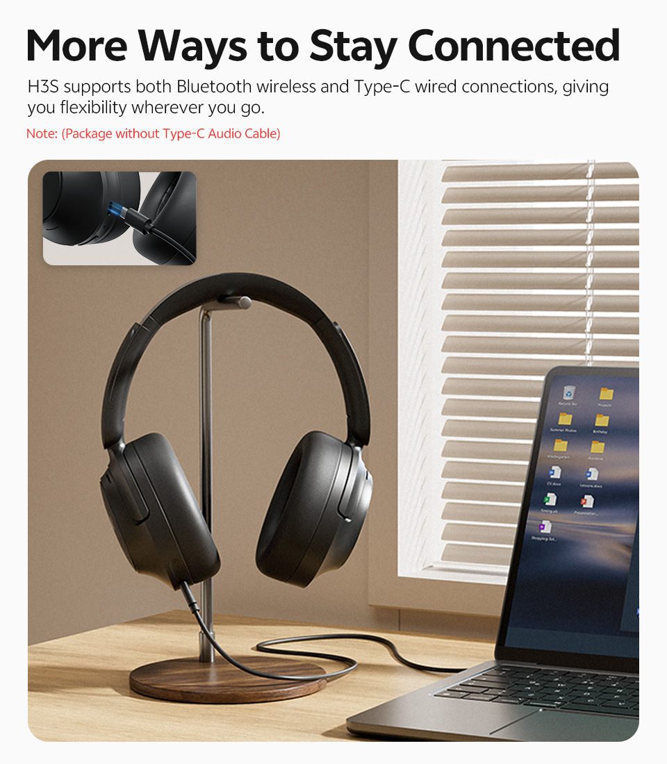 Thumbnail: QCY H3S -56dB Adaptive ANC Over Ear Headphone Hi-Res LDAC Spatial Sound Wireless