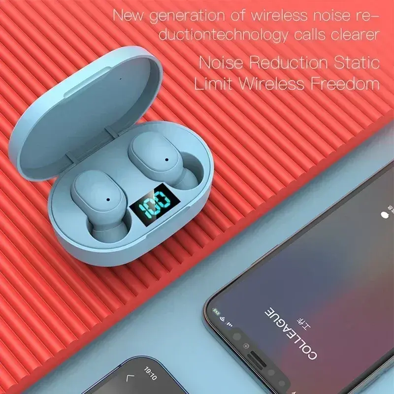 Thumbnail: E6S Wireless Bluetooth Earphones TWS Bluetooth Headset Wireless Earbuds Noise Ca