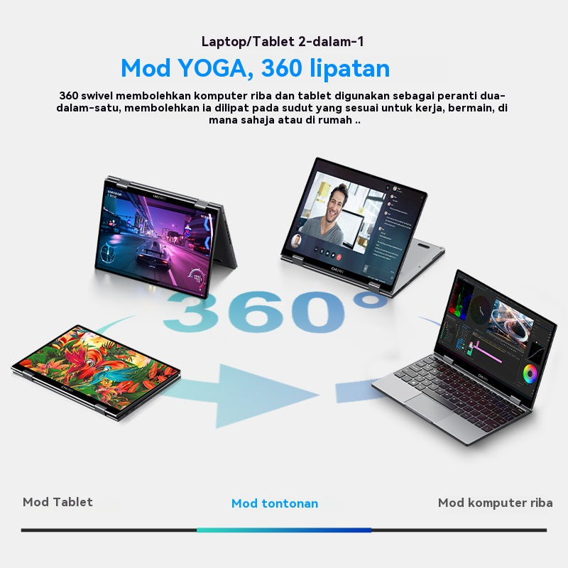 Thumbnail: CHUWI Touch Screen Laptop MiniBook X 2-in-1 Laptop Intel N150 512GB ROM 16GB LPD