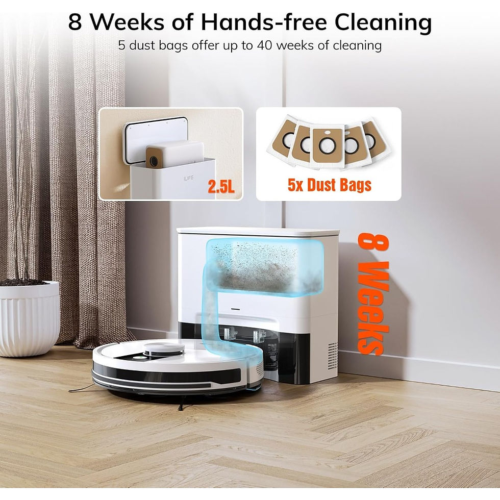 Thumbnail: Self Emptying Robot Vacuum and Mop Combo with LiDAR Navigation 60 Days Auto Dust
