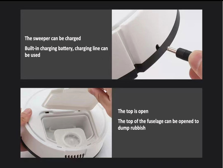 Thumbnail: NEW USB Sweeping Robot Vacuum Cleaner Mopping 3 In 1 Smart Wireless 1500Pa Dragg
