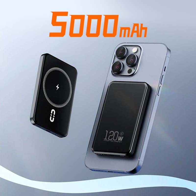 Thumbnail: 20000mAh Magnetic PowerBank Wireless PD 22.5W Fast Charger For Magsafe Portable 