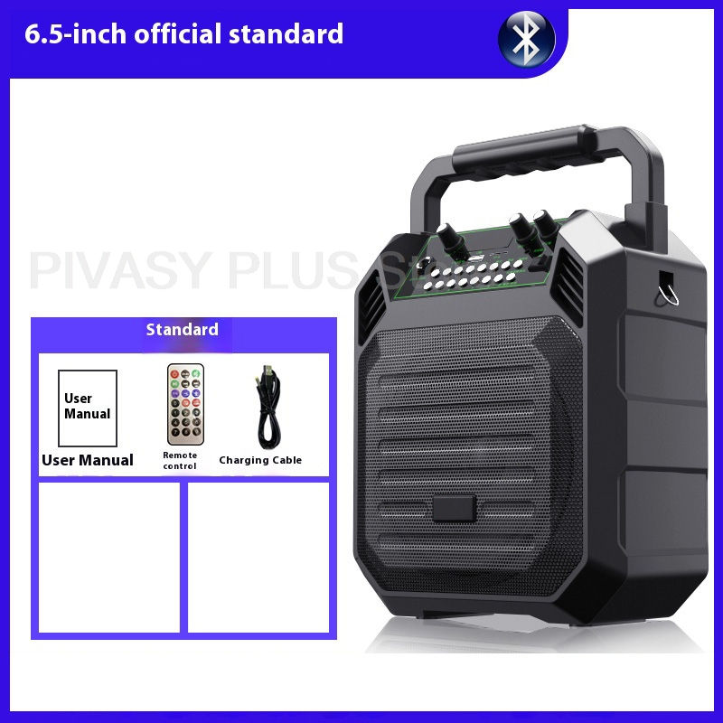 Thumbnail: 300W Peak Bluetooth Speaker Portable Wireless Hand-held Sound Box with Mic 6-8H 