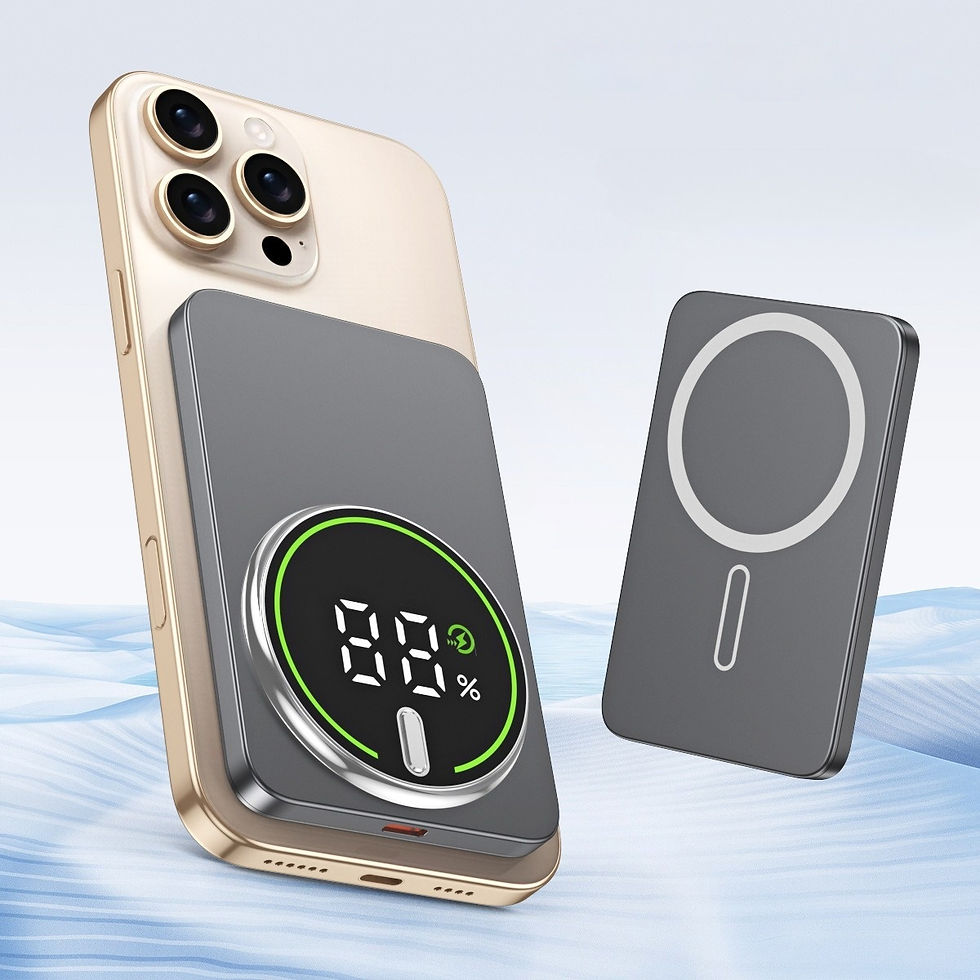 Thumbnail: Ultra-thin 20000mAh Mobile Power Bank Magnetic Wireless Fast Charging Portable E