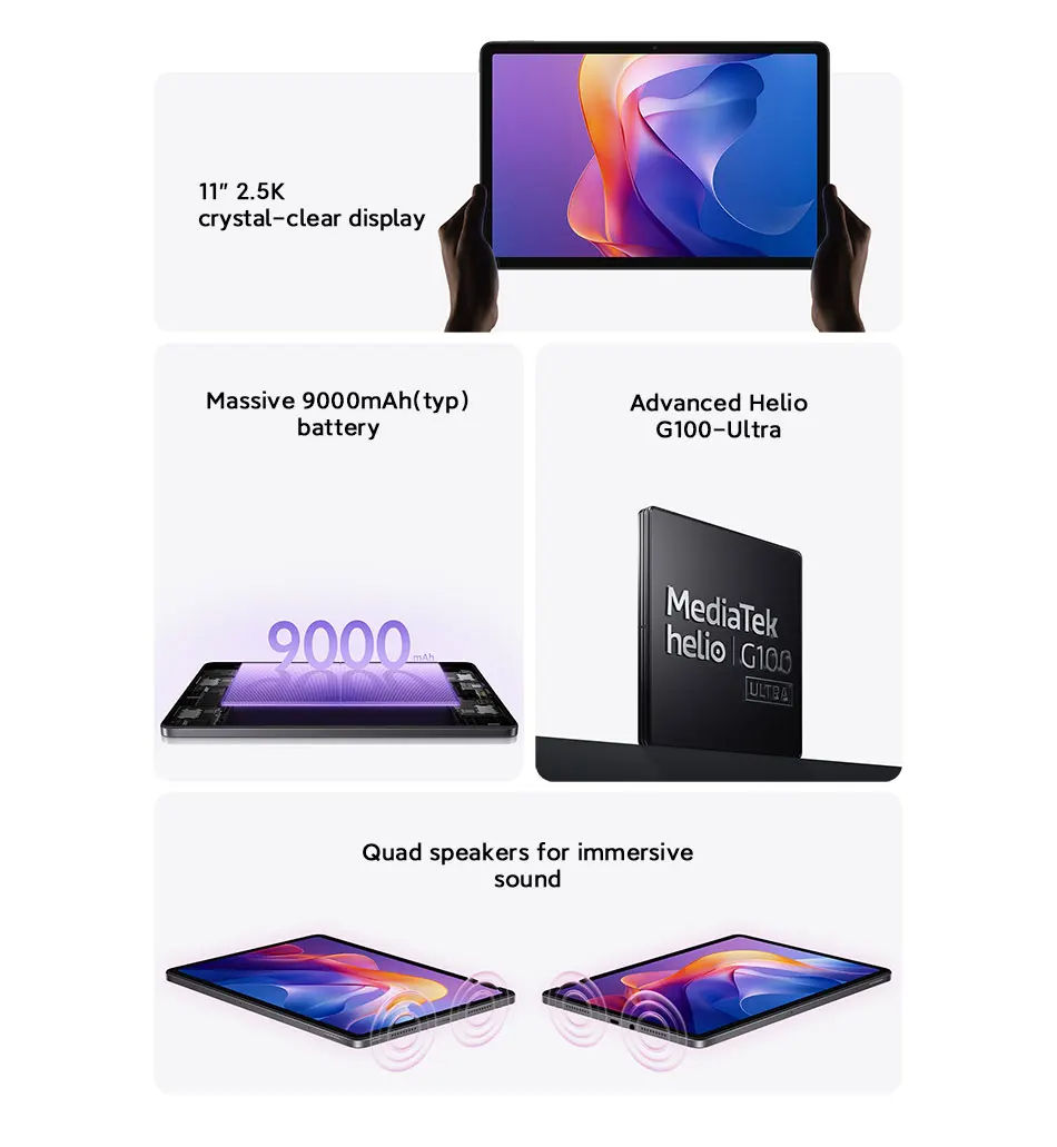 Thumbnail: Xiaomi Redmi Pad 2 4GB/128GB 6GB/128GB 8GB/256GB EU 9000mAh Battery 11" 2.5K WiF