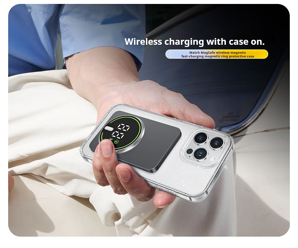 Thumbnail: Ultra-thin 20000mAh Mobile Power Bank Magnetic Wireless Fast Charging Portable E