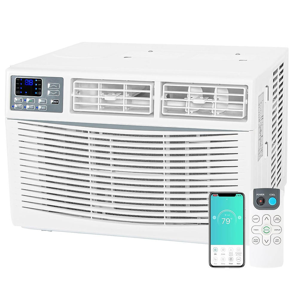 Thumbnail: 8,000 BTU WiFi Window Air Conditioner, Smart Window AC Unit with Remote, Energy 