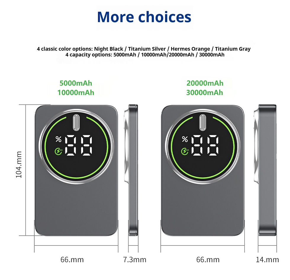 Thumbnail: Ultra-thin 20000mAh Mobile Power Bank Magnetic Wireless Fast Charging Portable E