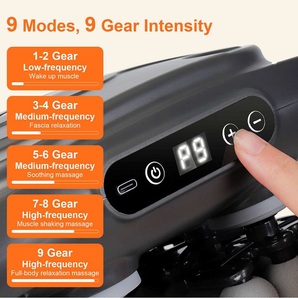 Thumbnail: 42 Heads Fascia Gun High-frequency Vibration Deep Massage Device for Shoulder Wa