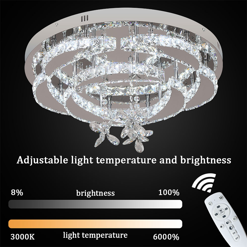 Thumbnail: VETRULUS Luxury K9 Crystal Chandelier Modern Ceiling Lamp Led Living Dining Room