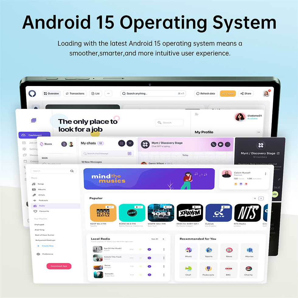 Thumbnail: Pad 7s Pro Tablet 10.1 inch Screen 10000mAh Tab Global Version 4G 5G Dual SIM Ca