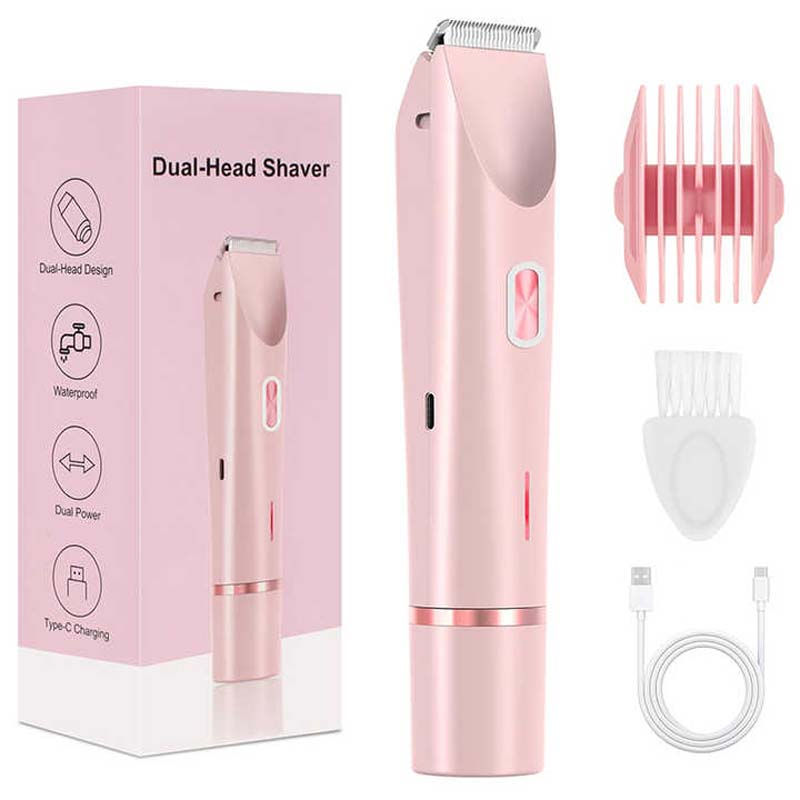 Thumbnail: Electric Rerchargeable Lady Razor Double-Headed Waterproof Bikini Trimmer Shaver