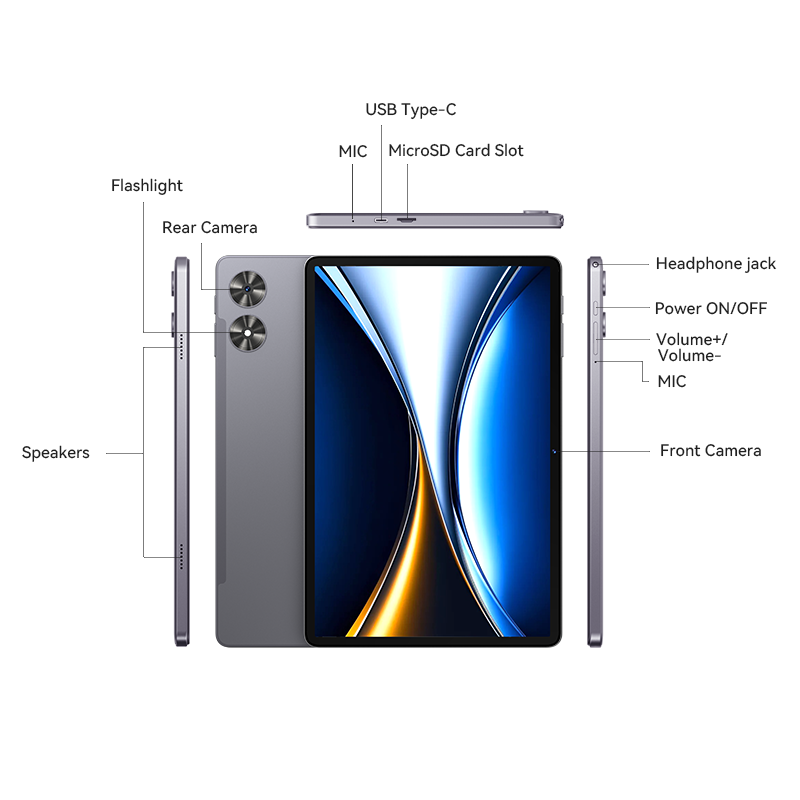 Thumbnail: SVITOO P11 Tablet Android 15 2025 11 Inch Unisoc T606 16GB RAM 128GB ROM 8000mAh