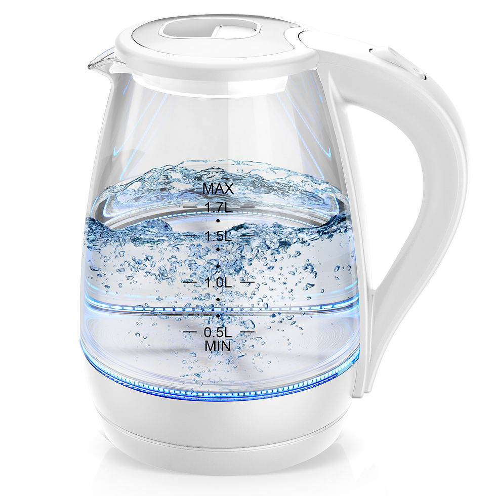 Thumbnail: Electric Kettle with Water Dispenser - 1.7L Elegant Glass Tea Pot, 1100W Fast Bo