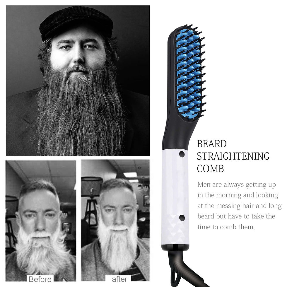Thumbnail: Man Hair Comb Brush Beard Straightener Multifunctional Hair Straightening Comb H