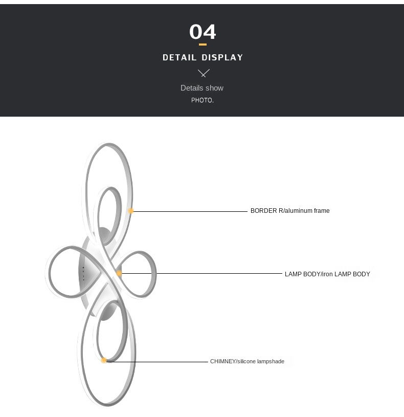 Thumbnail: Low Floor Living Room Ceiling Lights Remote Control Modern LED Surface Mounted L