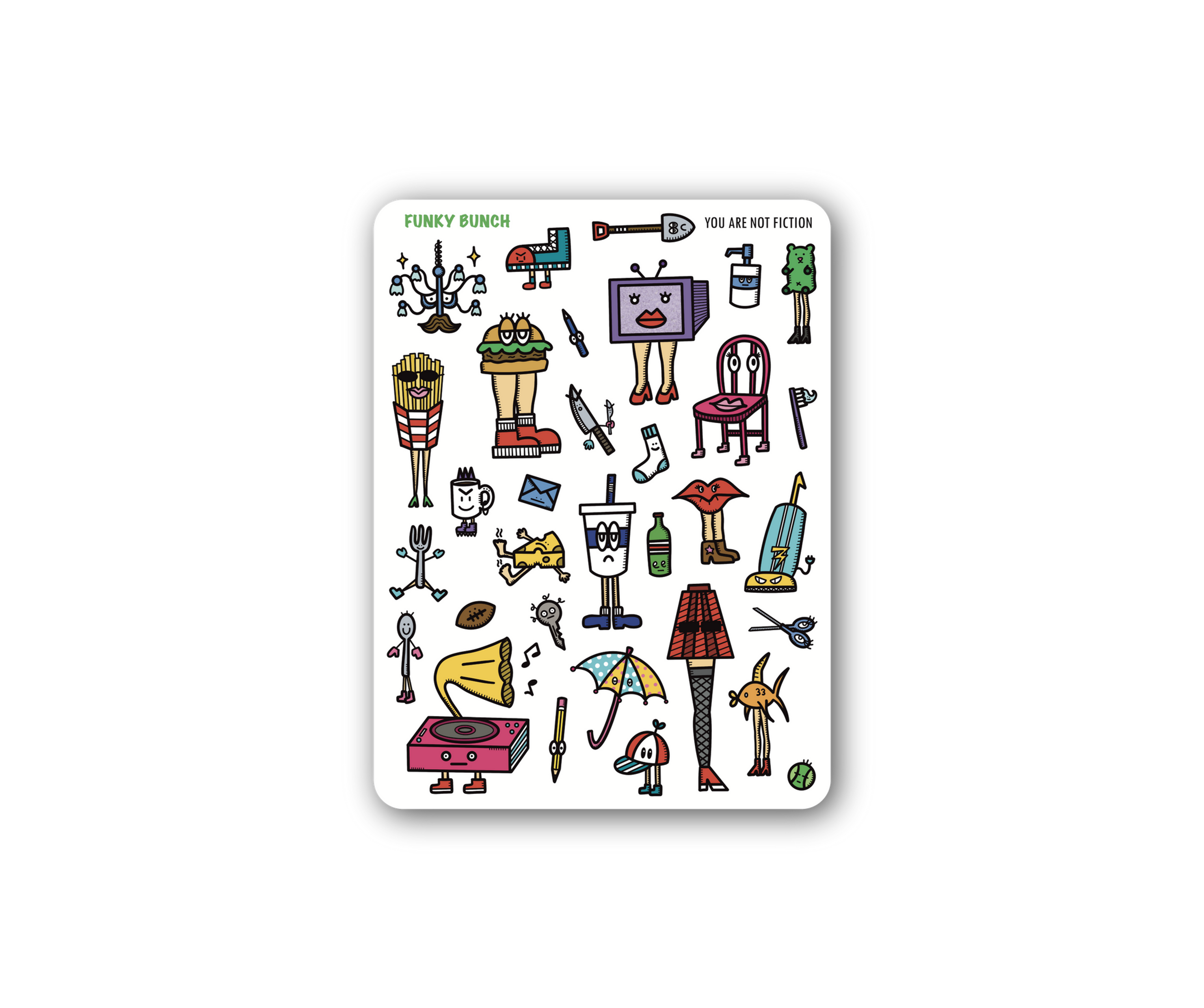 Funky Bunch Sticker Sheet