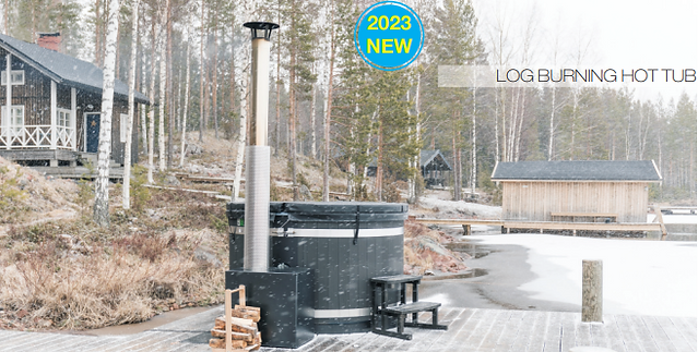 Log Burner Hot Tub