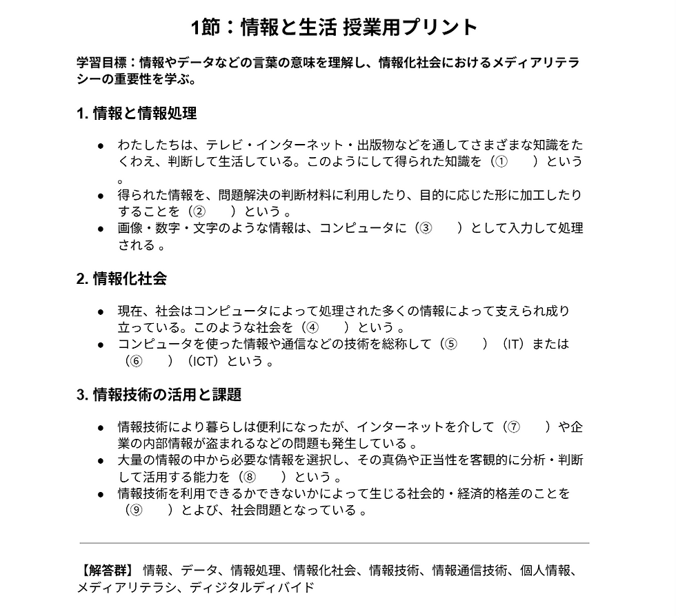 プリントの例