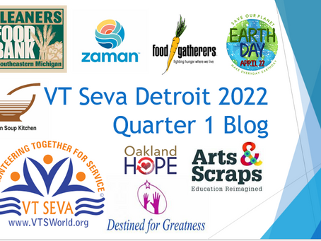 VT Seva Detroit 2022: Jan to April Volunteering Activities