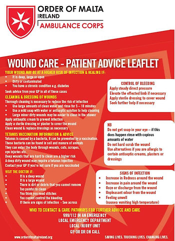 Order of Malta Wound Care Leaflet