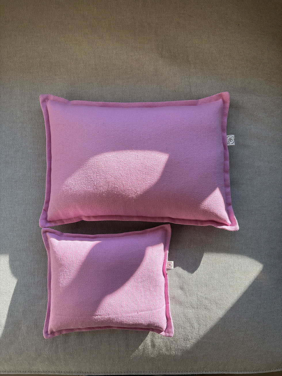 Thumbnail: Naaldviltkussens S roze canvas