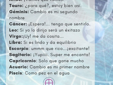 Como toman los cambios los signos Zodiacales