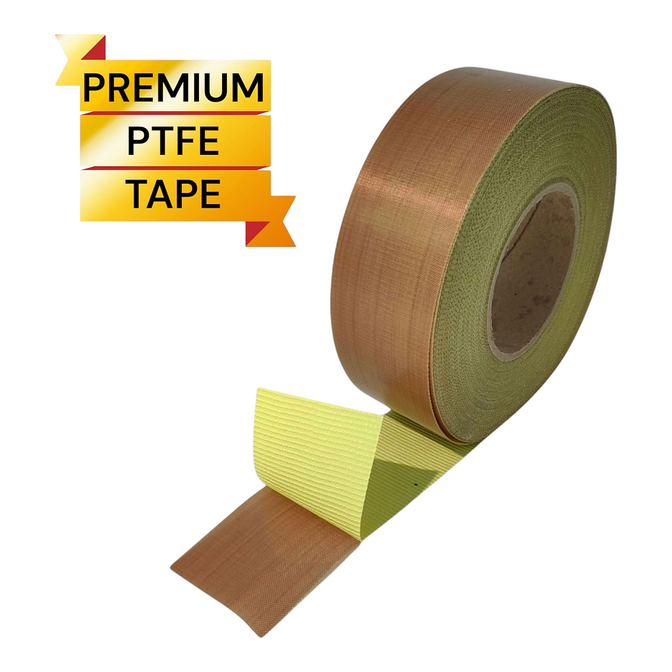 PTFE Tape 5Mil Thickness Fiberglass Pressure Sensitive Yellow Peel Off Liner