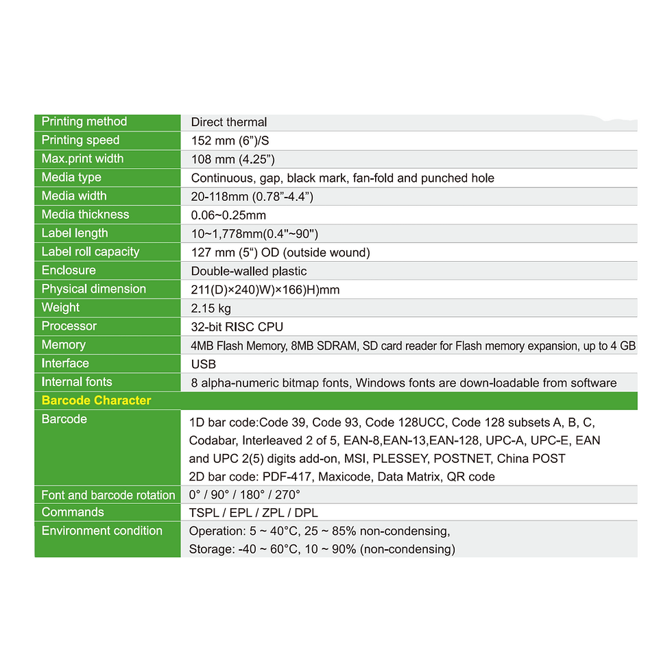 Thumbnail: Label Printer 300 DPI Direct Thermal For Barcode And Shipping Labels