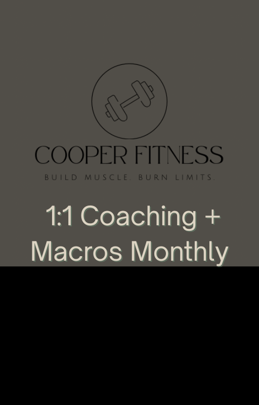 1:1 Coaching+ Macros Monthly