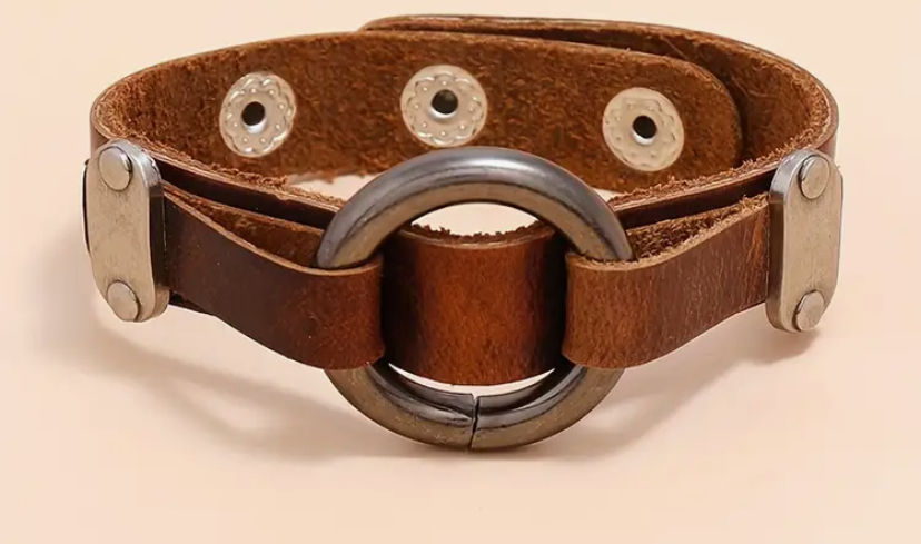 Thumbnail: 1 piece - Retro Circle Punk Bracelet
