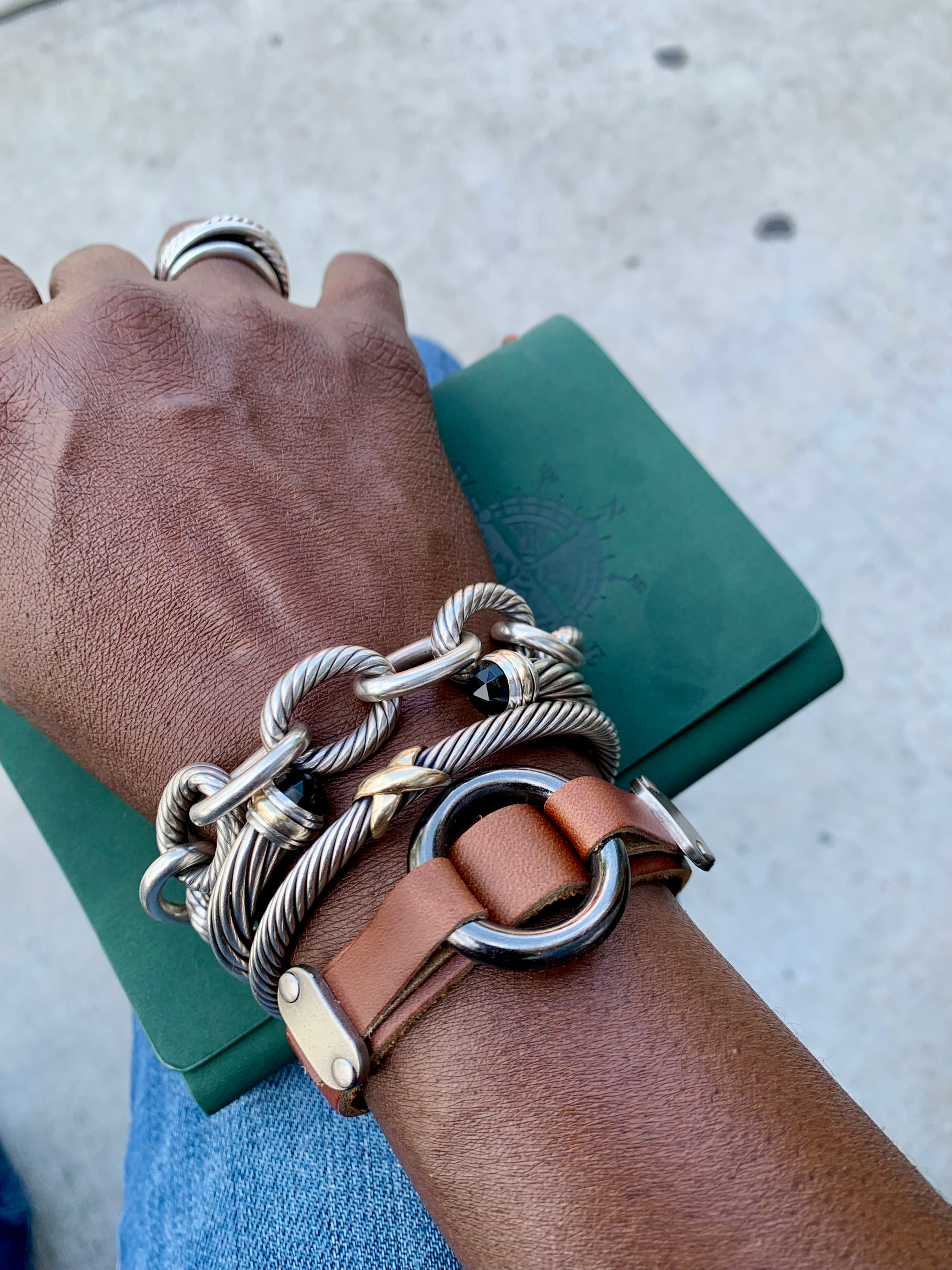 1 piece - Retro Circle Punk Bracelet