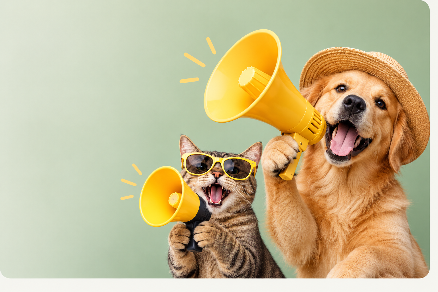 Playful dog and cat welcoming you to NOVA Veterinary