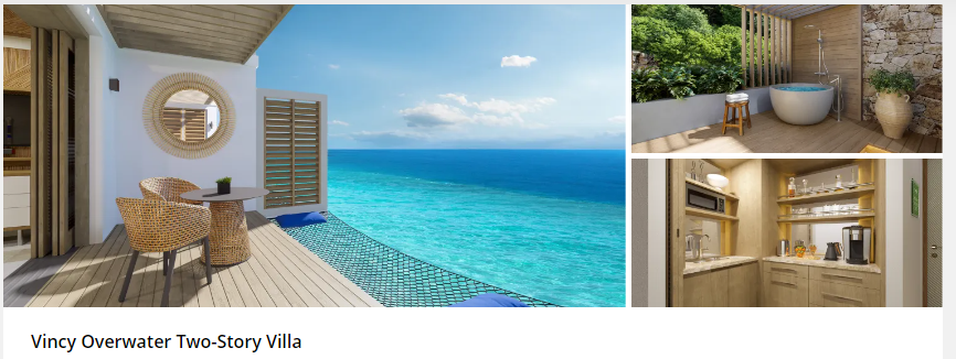 vincy overwater two-story villa