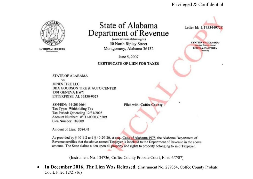 Rhett Marques tax lien