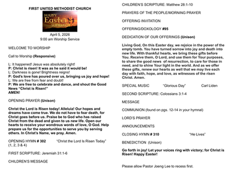 April 5 Bulletin